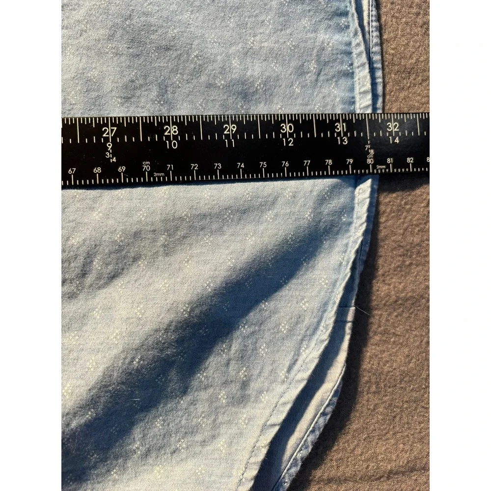 Banana Republic Button Down Shirt Mens XL Blue Print Grant Slim Fit Chambray
